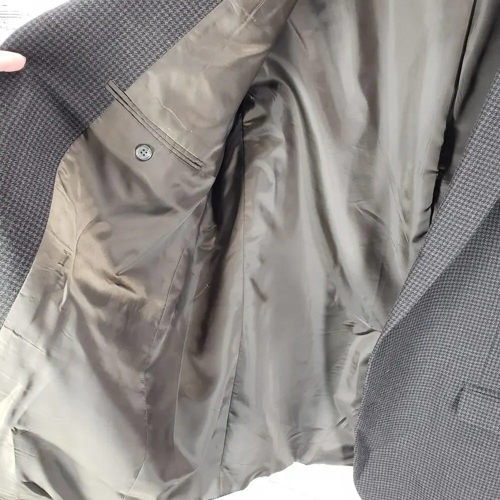 Lauren Ralph Lauren Hounds Tooth 100%Wool Sport Coat Blazer Jacket Size 46R